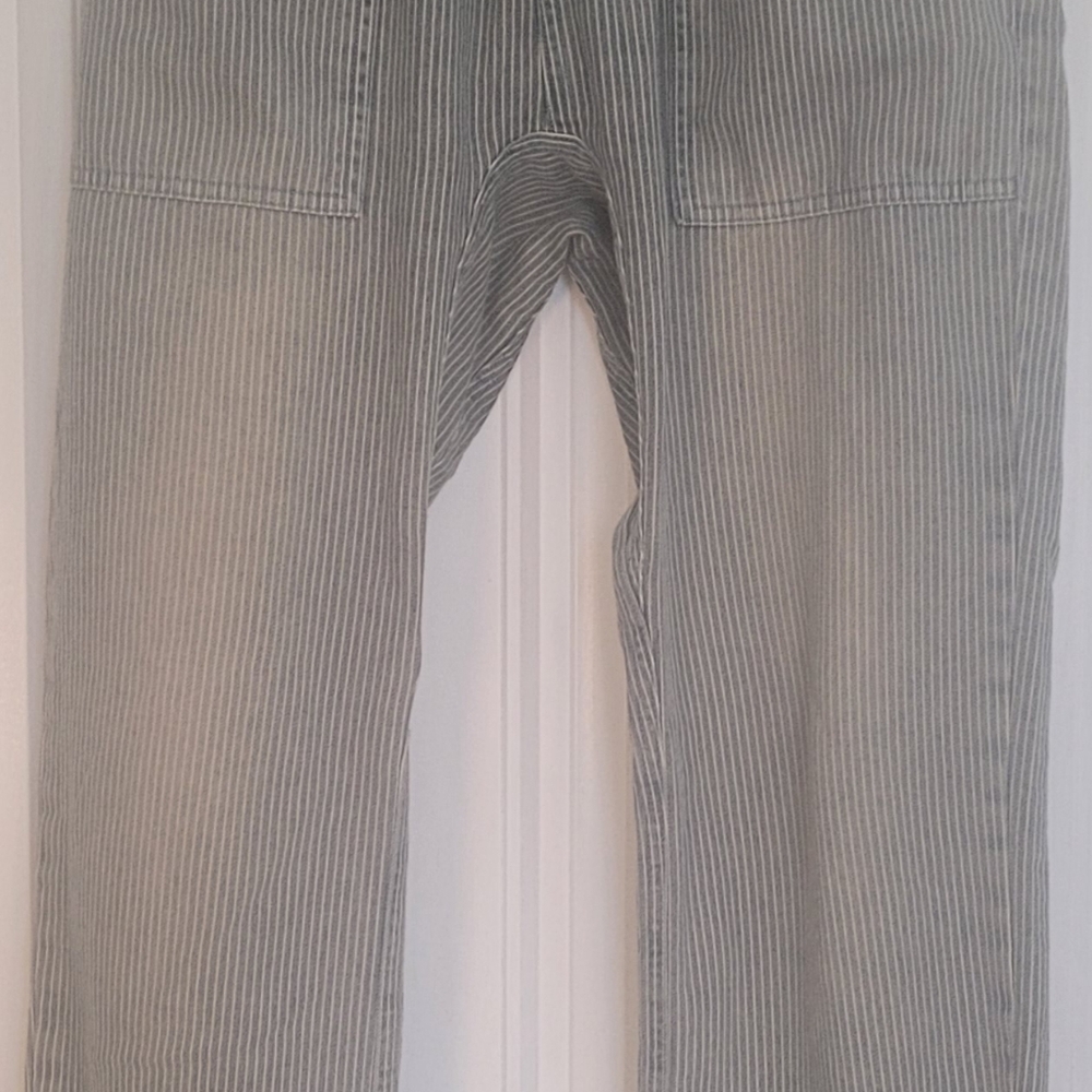 MUSTARD SEED Striped Denim Drawstring Casual Pants, S(Oversized), 1 Wear, EUC